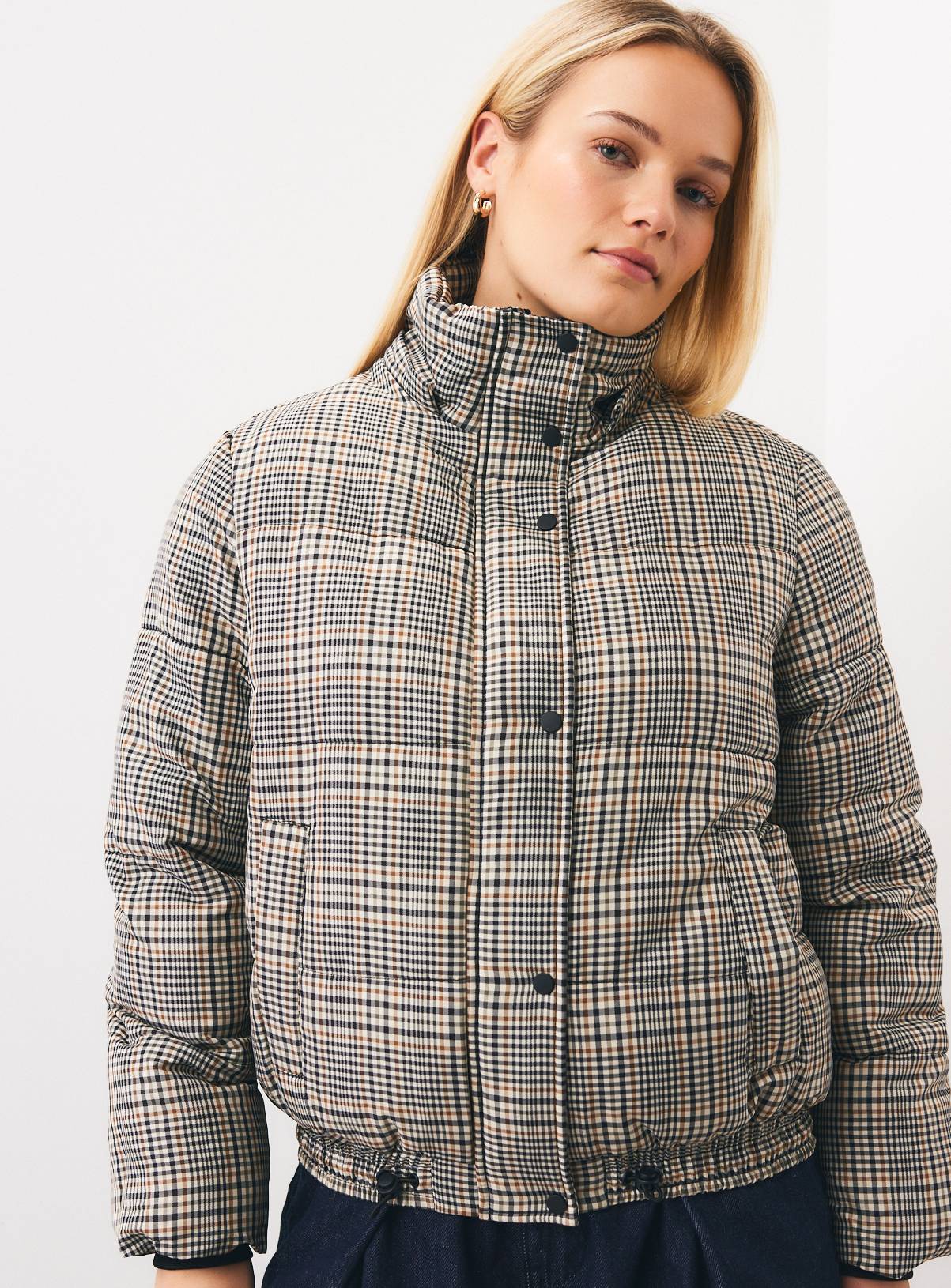 Check Padded Jacket XS - Image 1